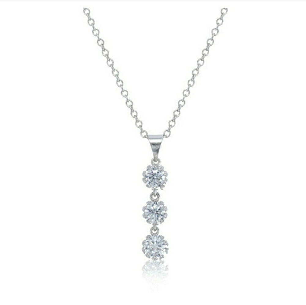 MAKE OFFER 18K White-Gold Plated 2.7 Ctw Crown